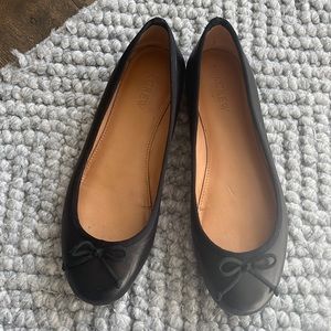 J Crew black ballerina shoes, size 71/2